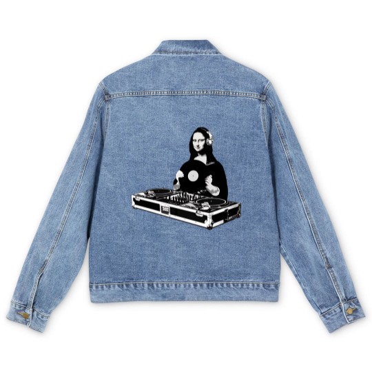 Discover Funny DJ Monalisa Men's Denim Jackets
