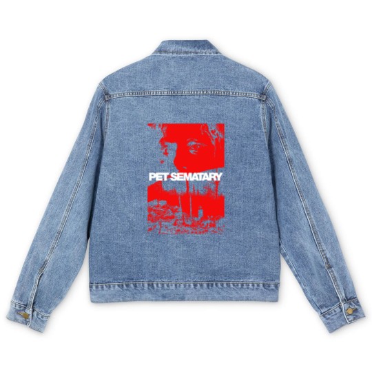 Discover Pet Sematary Poster Art Men's Denim Jackets, Pet Sematary Decayed Cat Black Men's Denim Jackets