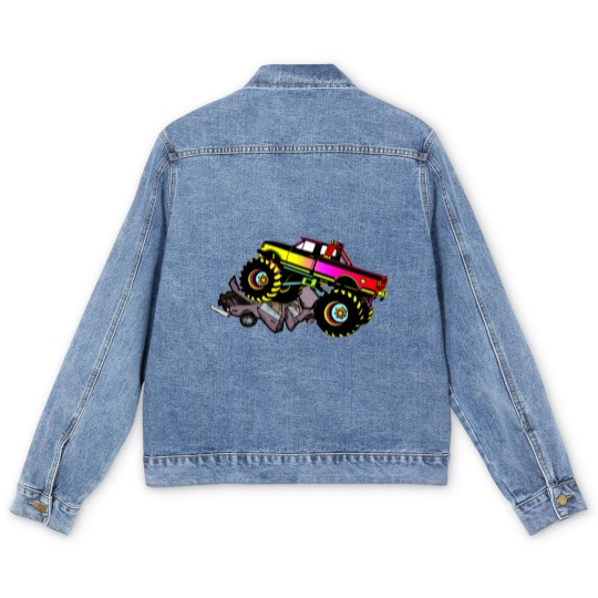 Discover Monster Truck Men's Denim Jackets