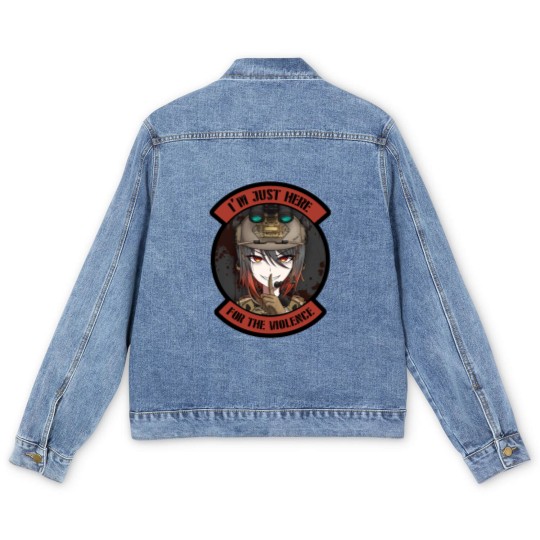 Discover Tactical Waifu Operator Anime Art 2 Men's Denim Jackets