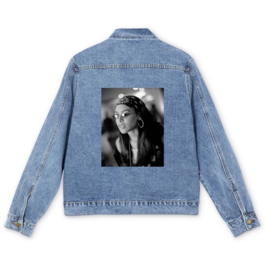 Discover Aaliyah Men's Denim Jackets, Vintage Aaliyah Men's Denim Jackets, Aaliyah retro music Men's Denim Jackets