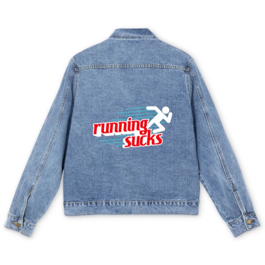Discover Running Sucks Men's Denim Jackets