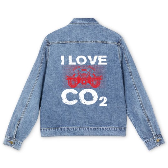 Discover I Love CO2 I Love Diesel Tuning Tuner Men's Denim Jackets