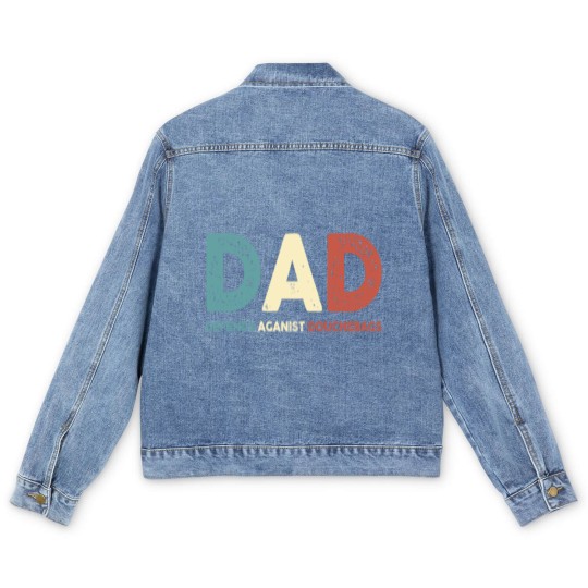 Discover Dad Defends Aganist Douchebags Men's Denim Jackets