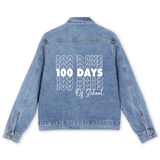 Discover 100 Days Of School - 100th Day Of School Men's Denim Jackets
