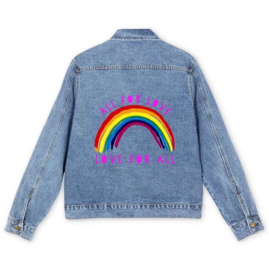 Discover Rainbow Rainbow Rainbow Rainbow Rainbow Rainbow Men's Denim Jackets