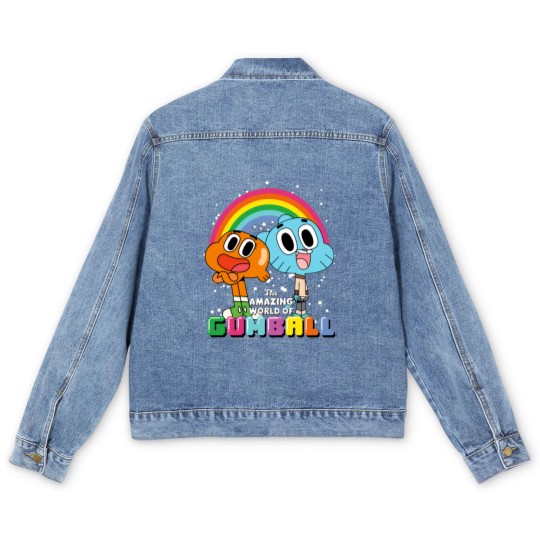 Discover CN The Amazing World Of Gumball Darwin Rainbo 0464 Men's Denim Jackets