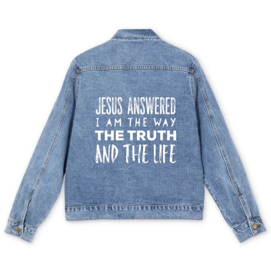 Discover I Am The Way The Truth And The Life Christian Men's Denim Jackets
