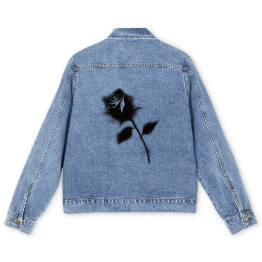 Discover Gothic Black Rose Men's Denim Jackets