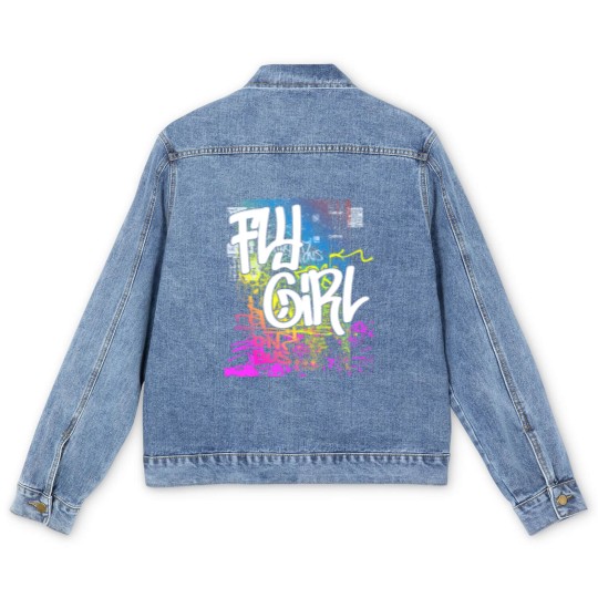 Discover Fly Girl 80s 90s Rap Old School Hip Hop Graffiti Men's Denim Jackets