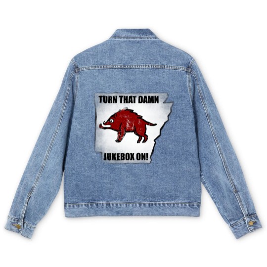 Discover Distressed Turn that Damn Jukebox On Men's Denim Jackets