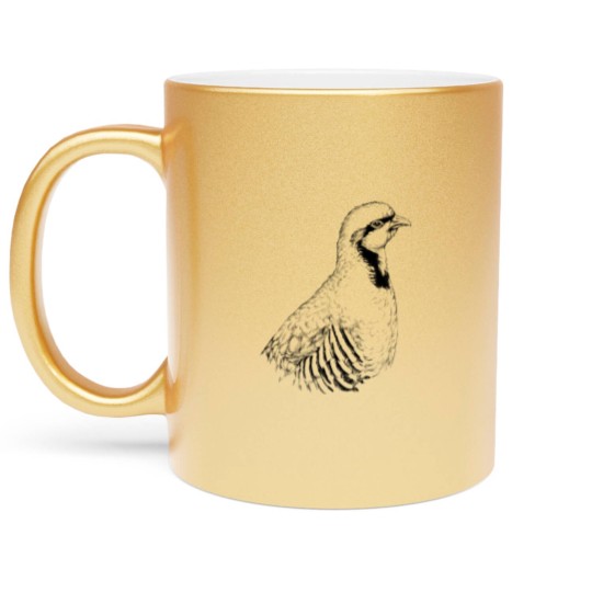 Discover Chukar partridge animal portrait (bright products) Metallic Mugs