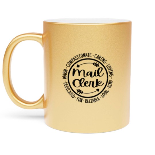 Discover Mail Clerk Vintage Gift Metallic Mugs