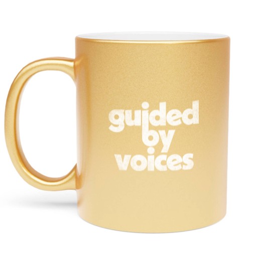 Discover Guided By Voices / Faded Style Retro Typography Design - Guided By Voices - Metallic Mugs