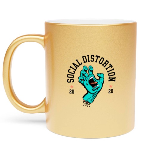 Discover social society distortion Metallic Mugs