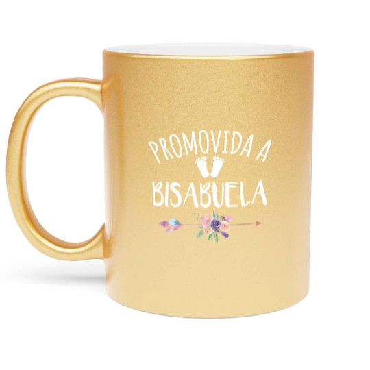 Discover Promovida A Bisabuela Spanish Baby Shower Great Grandma Gift Metallic Mugs