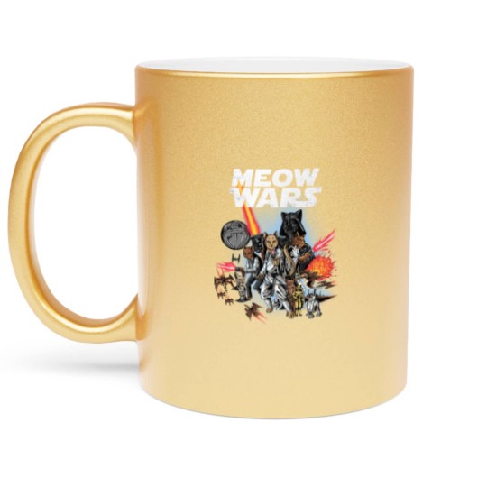 Discover Cat Meow Wars Cat Wars Cat Metallic Mugs