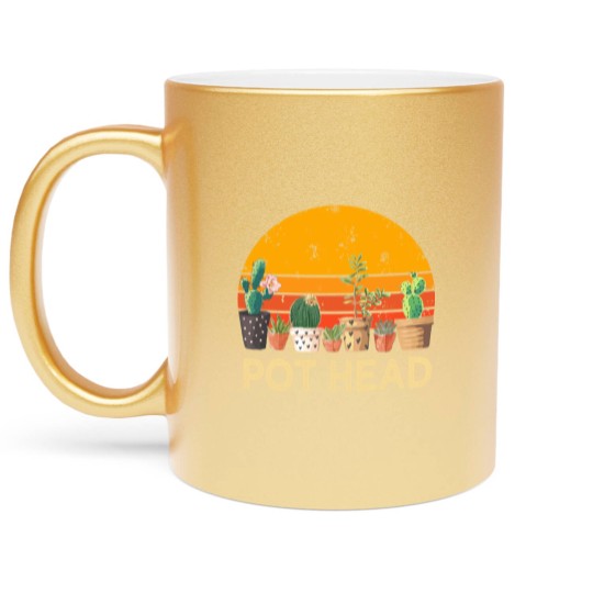 Discover Pot Head Stone Flowers Metallic Mugs