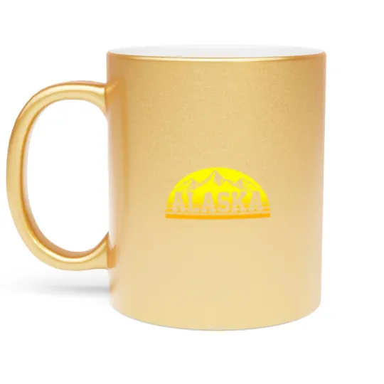 Discover Alaska Vintage Alaska Day Metallic Mugs