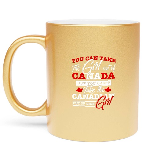 Discover Canadian Girl Women Gifts Maple Leaf Canada Metallic Mugs
