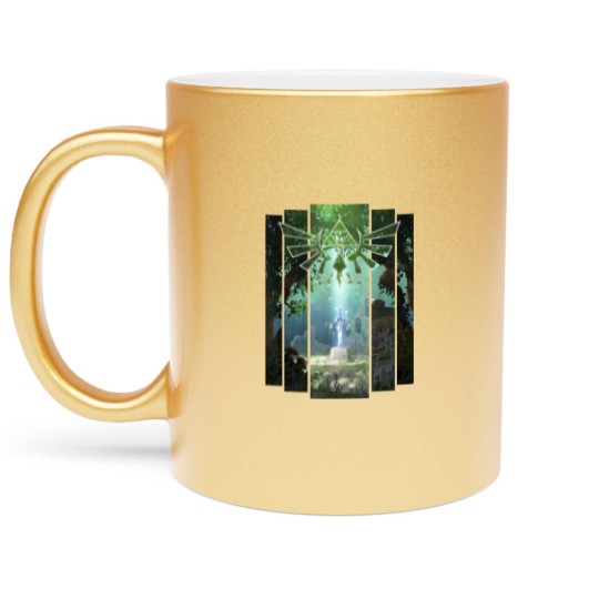 Discover Nintendo Zelda The Master Sword Lost Woods Artwork Metallic Mugs