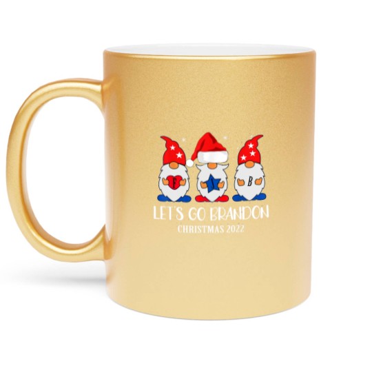 Discover Let's Go Brandon Conservative Merry Christmas 2022 Costume Metallic Mugs
