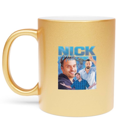 Discover Nick Miller Homage Metallic Mugs Metallic Mugs Top Funny TV Icon Gift Men's Women's Girl