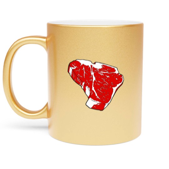 Discover T-Bone Steak Metallic Mugs