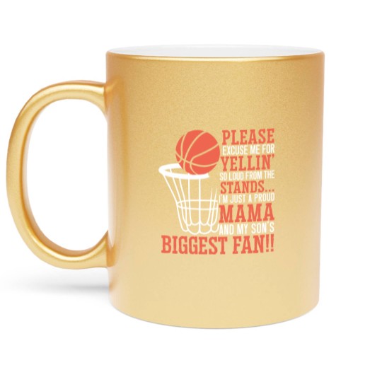 Discover Basketball Mama Player Hoop Junkie Mothers Day Mom Metallic Mugs