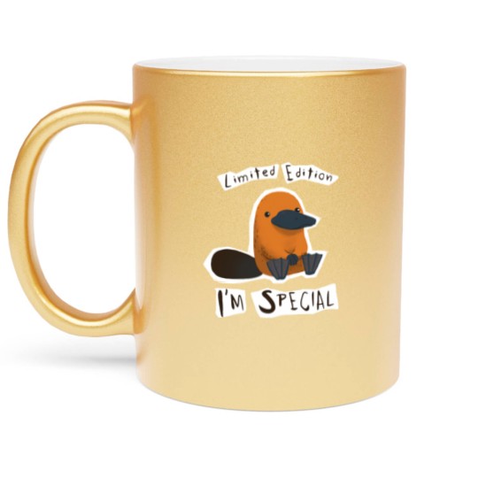 Discover  - I'm Special Platypus - Cute Weird Animal - Platypus - Metallic Mugs