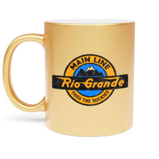 Discover D&RGW Denver and Rio Grande Western Railroad - Rio Grande - Metallic Mugs