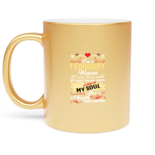 Discover FEBRUARY WOMAN Metallic Mugs