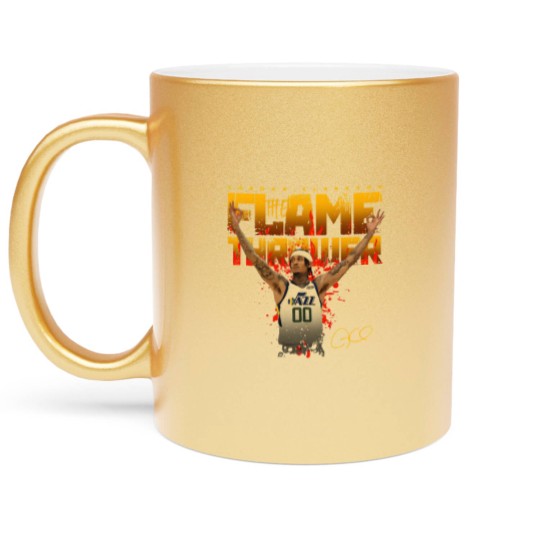 Discover Jordan Clarkson Flamethrower - Jordan Clarkson Utah Jazz - Metallic Mugs