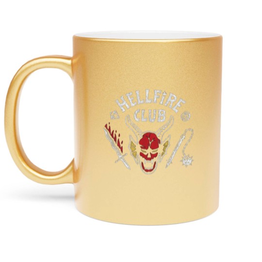 Discover Stranger Things Hellfire Club Baseball Metallic Mugs