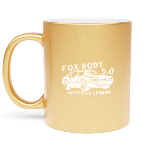 Discover Mustang Foxbody American Fox body stang Muscle classic Car 5.0L - Foxbody Mustang - Metallic Mugs
