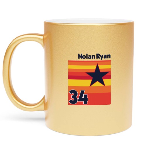 Discover Retro Nolan Ryan Uniform Tribute - Baseball Lover - Metallic Mugs