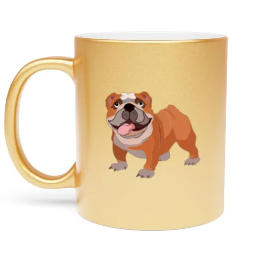 Discover Happy bulldog Metallic Mugs