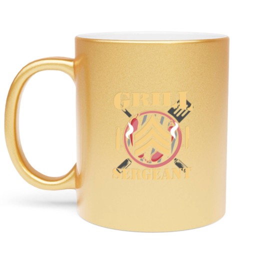 Discover Grill Sergeant - Funny BBQ Design Metallic Mugs