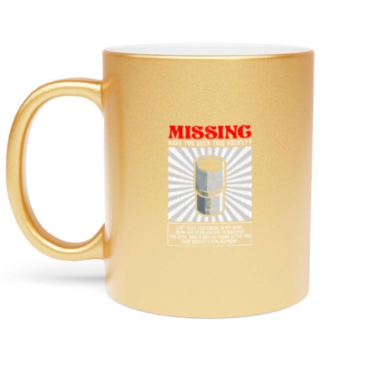 Discover Funny Mechanic 10mm Socket Missing Workshop Tool Metallic Mugs