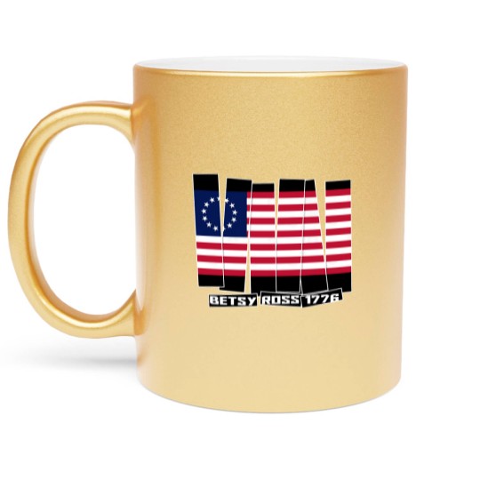 Discover Betsy Ross flag 1776 - Rush Limbaugh Betsy Ross - Metallic Mugs