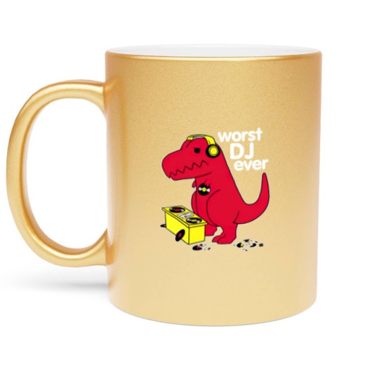 Discover Worst DJ Ever Metallic Mugs
