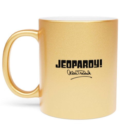 Discover Jeopardy Alex Trebek Signature - Black - Alex Trebek - Metallic Mugs