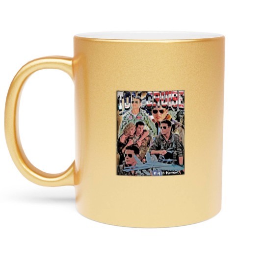 Discover Tom Cruise Metallic Mugs Action Movie Fans Graphic Metallic Mugs Homage Metallic Mugs American Actor Classic 90s Retro Vintage Gift