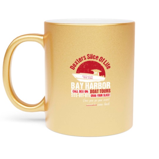 Discover Cool Dexter Bay Harbor Boat Tours Metallic Mugs