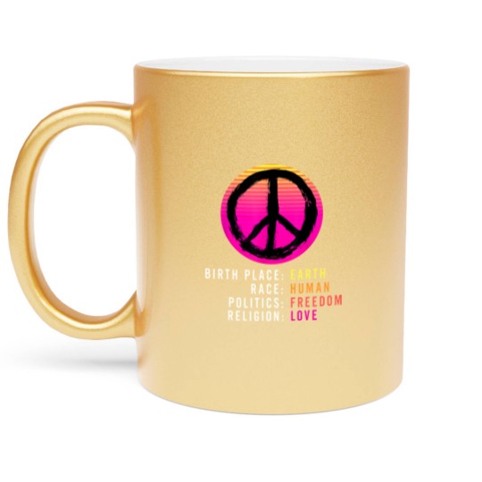 Discover Birthplace Earth-Race Human-Equality Metallic Mugs