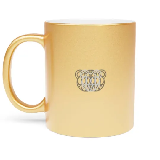 Discover Radio Bear Retro Minimalist Color Design Grey - Bear - Metallic Mugs