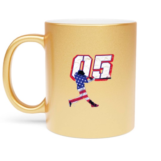 Discover Freddie Freeman Flag Silhouette Gameday Premium Metallic Mugs