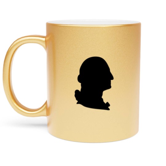 Discover George Washington silhouette Metallic Mugs