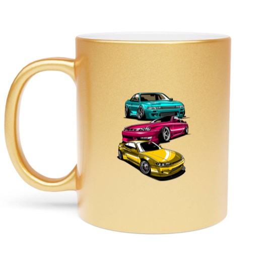 Discover JDM Legend Retro Gaming Racecar Tuning Car Metallic Mugs