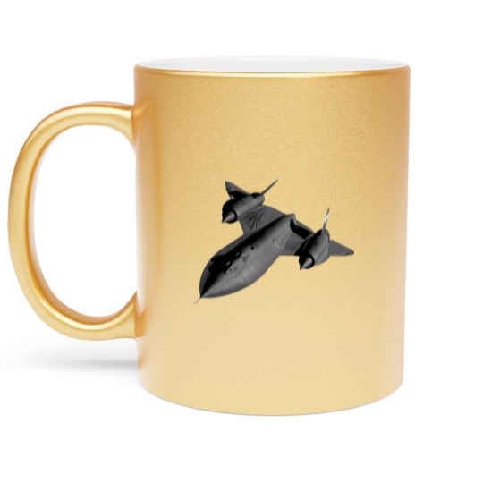 Discover SR-71B Blackbird Flying - Flying - Metallic Mugs